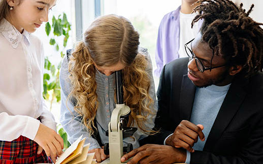 Students Microscope Adult